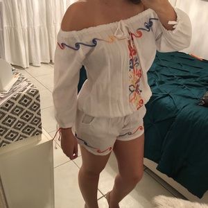 SOLD Off the shoulder romper